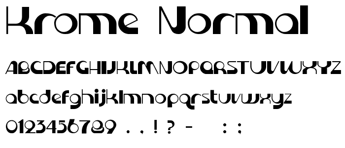 Krome normal font